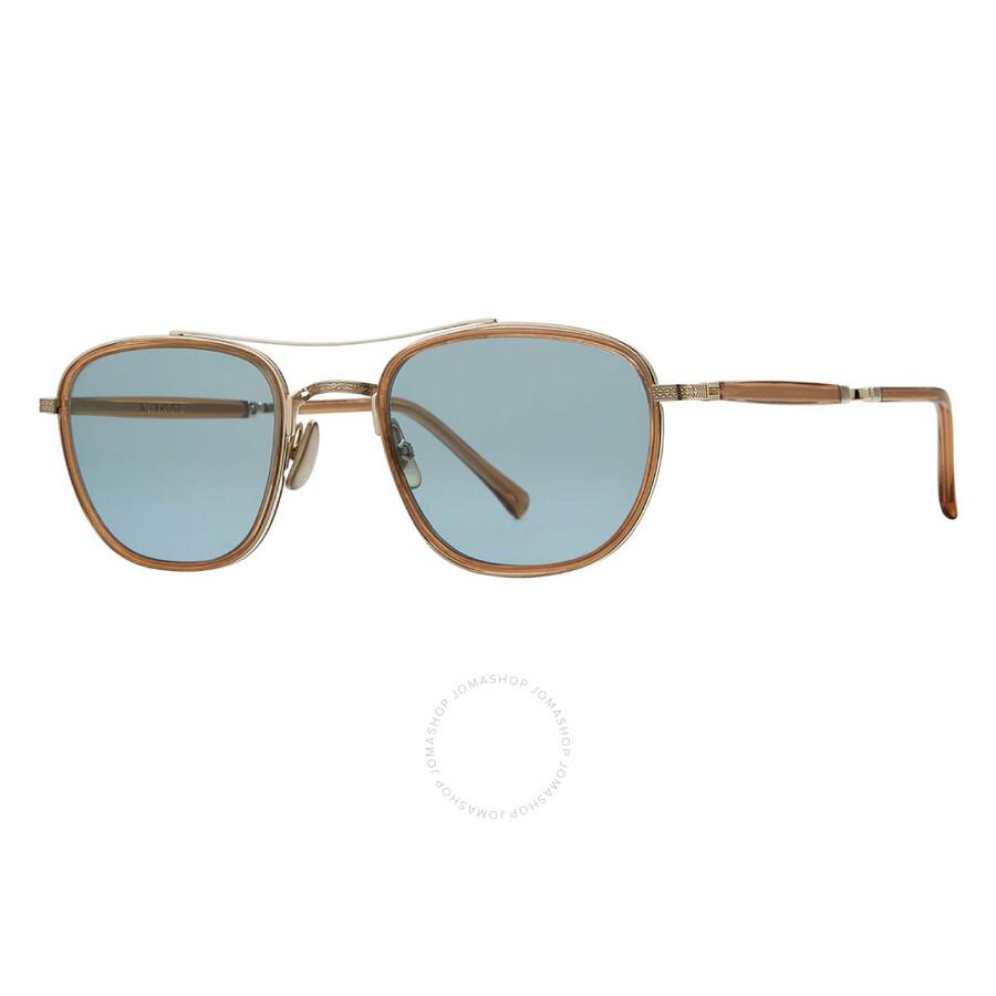 Mr. Leight PRICE S Pure Blue Pilot Titanium Sunglasses ML4026 TOP-12KG/PBLU 49