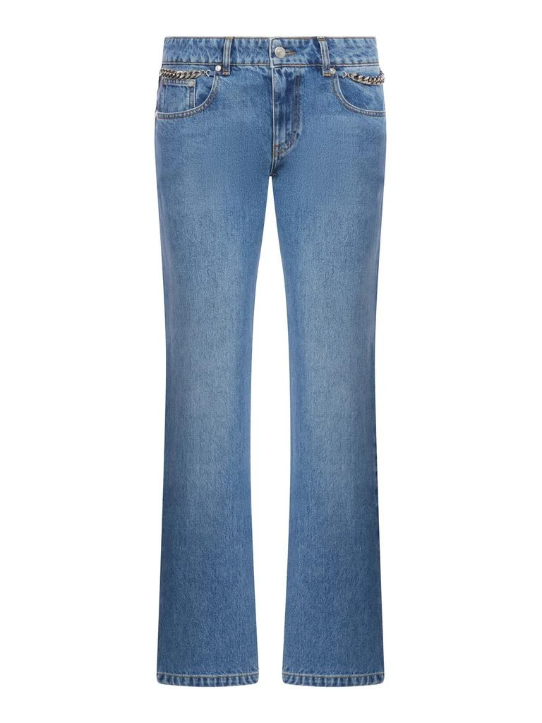 Stella McCartney Stella McCartney Low-Rise Logo Patch Jeans from Cettire