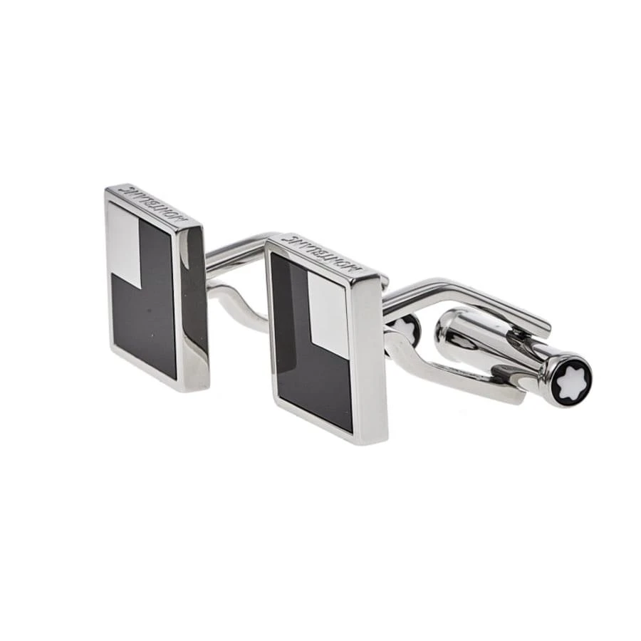 MontBlanc Montblanc Heritage Square Black Onyx Inlay Stainless Steel Men
s Cufflinks 111305 2