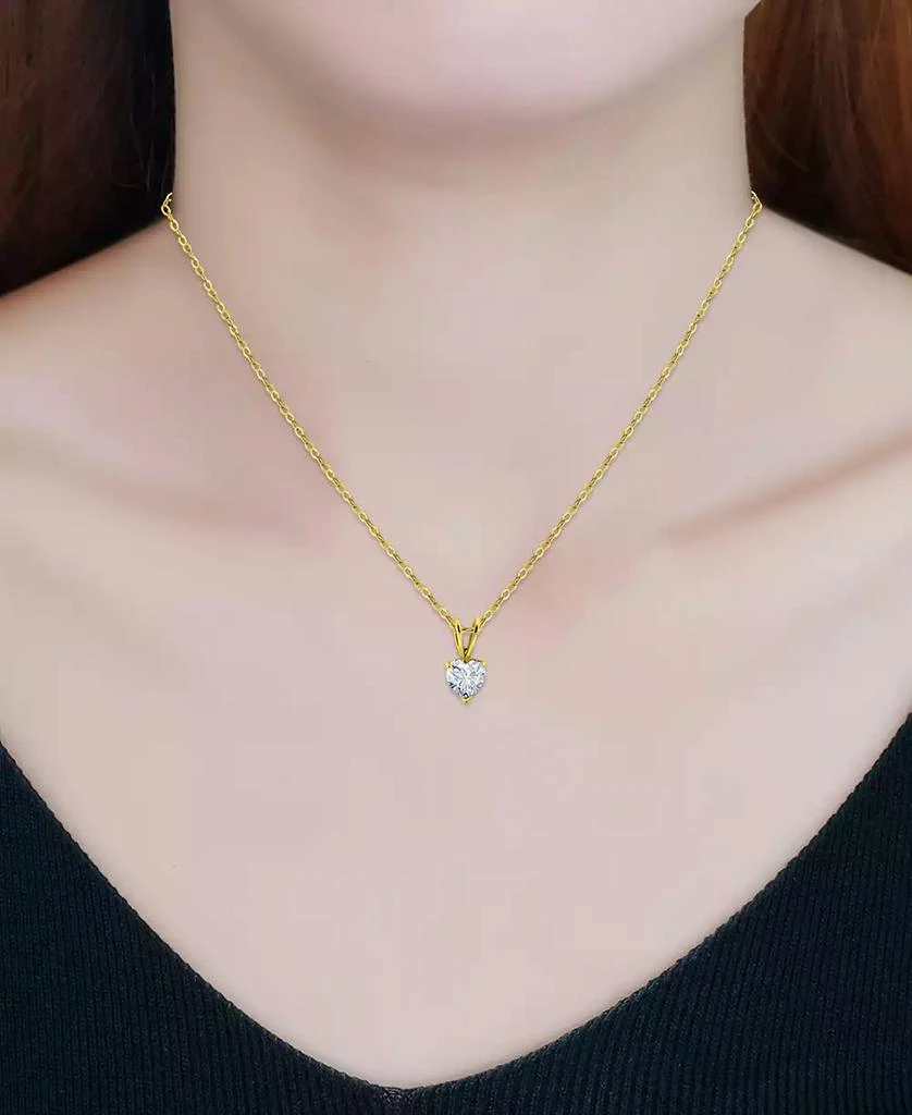 Giani Bernini Cubic Zirconia Heart Pendant Necklace in 18k Gold-Plated Sterling Silver (also in Sterling Silver), 16" + 2" extender, Exclusively at Macy's 2