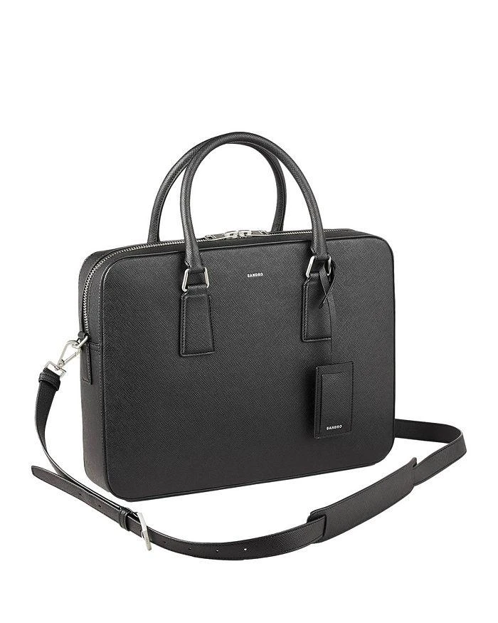 Sandro Downtown Large Saffiano Leather Briefcase 3