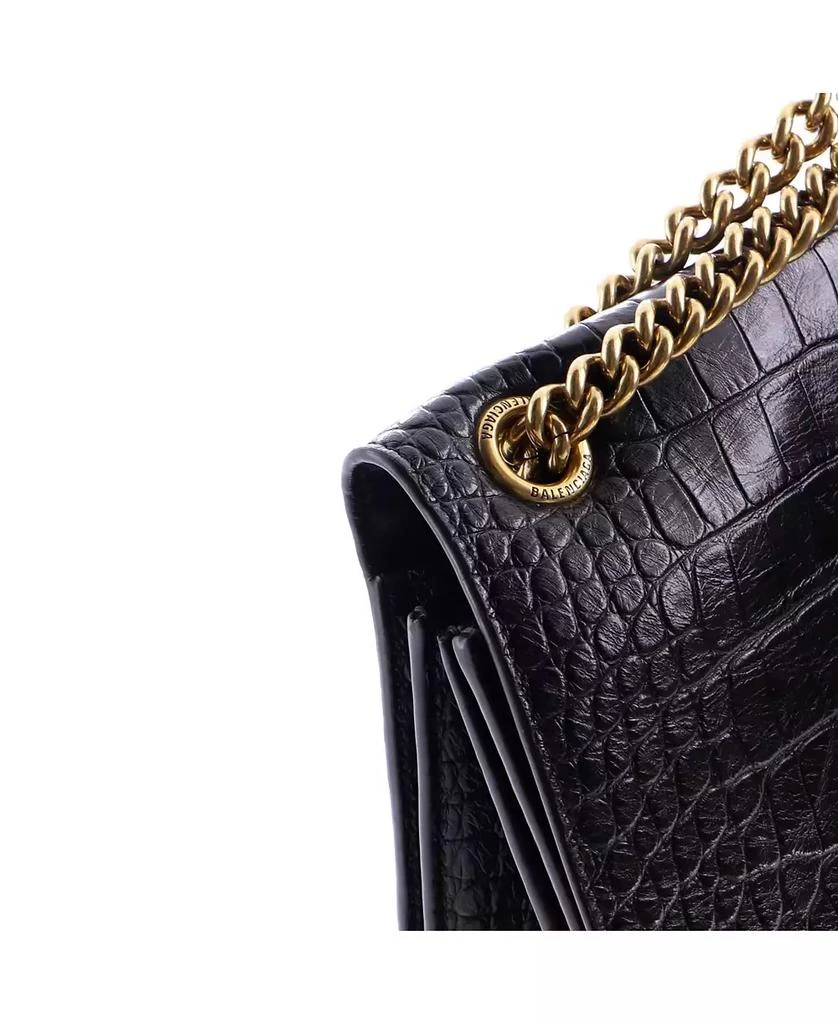 Pre-Owned Balenciaga Medium Crush Chain Flap Bag Leather 9