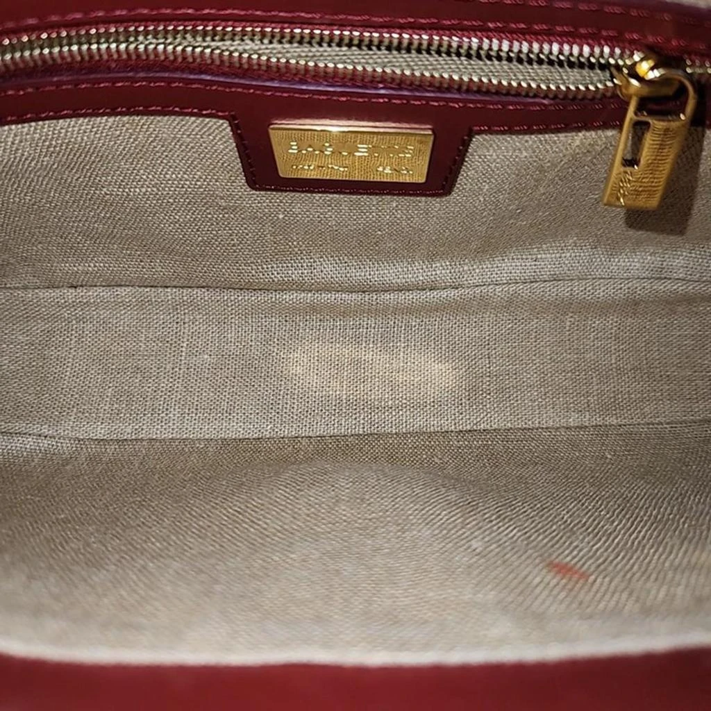 Fendi Fendi Red Leather Baguette Top Handle Bag 6