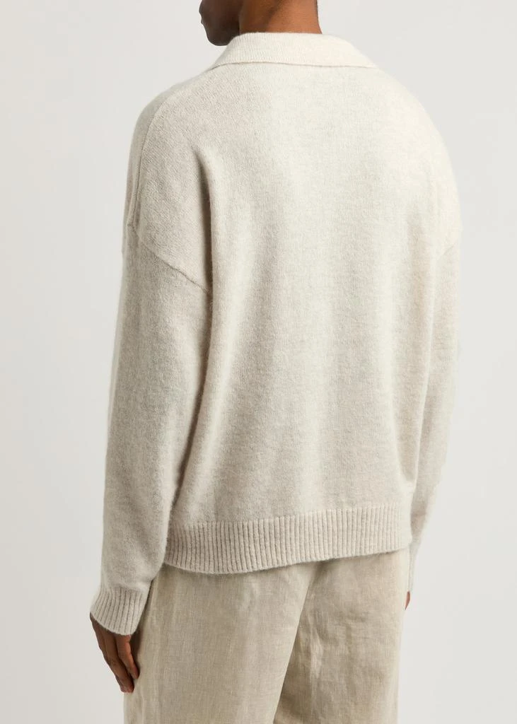 CHE Atticus brushed-knit polo jumper  3