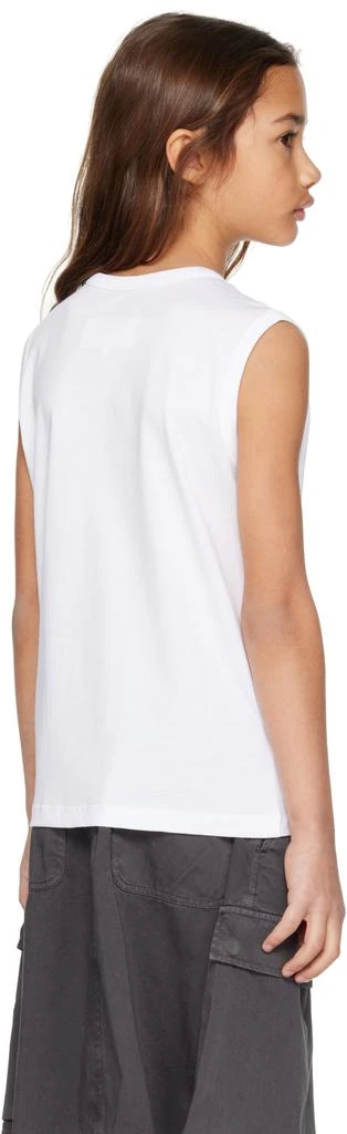 MM6 Kids White Printed-Logo Tank Top 3