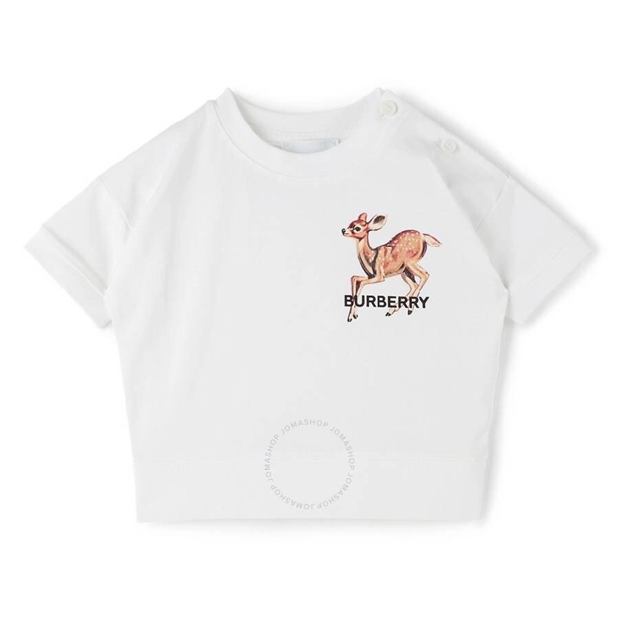 Burberry Girls Pia Deer Cotton T-Shirt