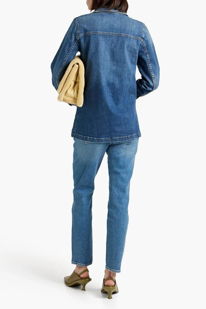 Nili Lotan Monique lace-up denim top 3