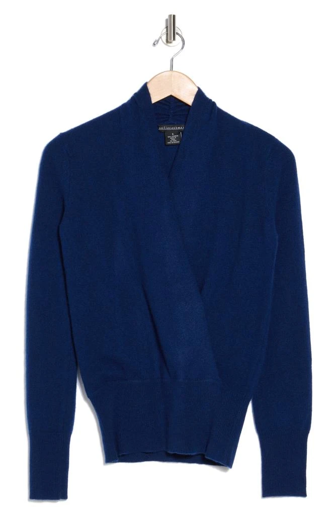 Sofia Cashmere Cashmere Faux Wrap Sweater 3