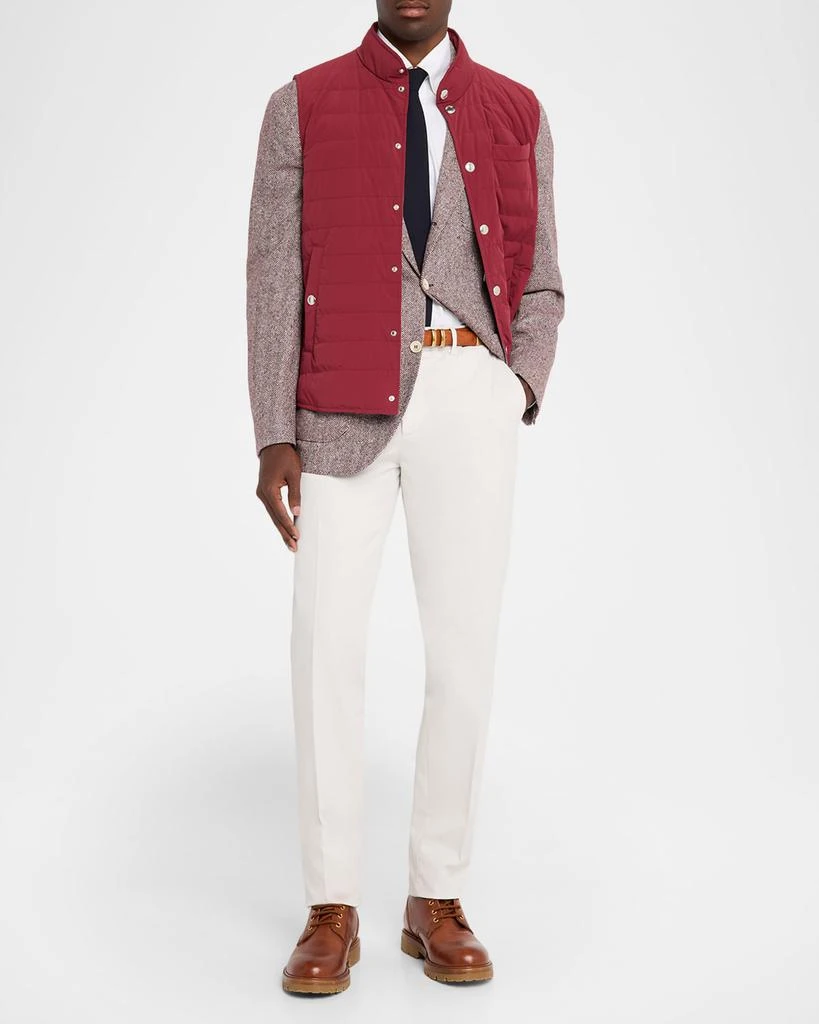 Brunello Cucinelli Men
s Quilted Nylon Snap-Front Vest 2