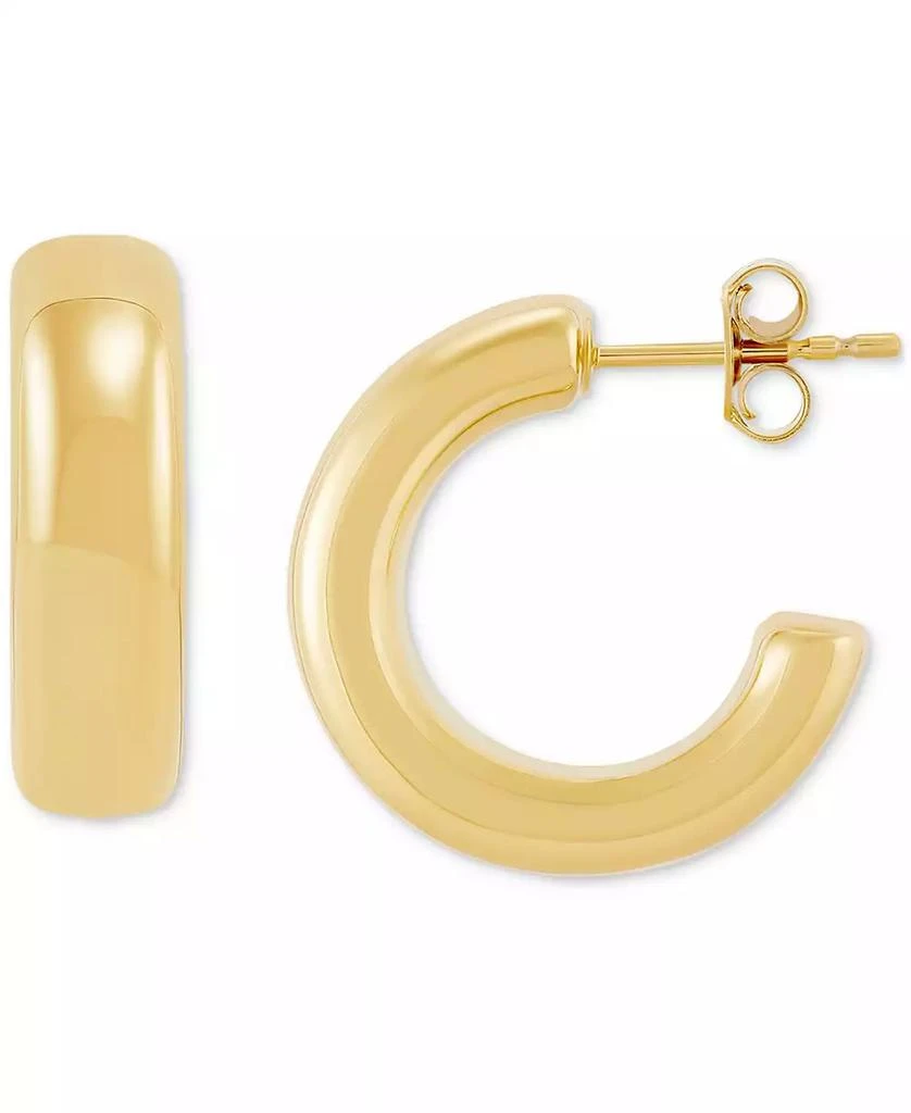 Macy's Polished Chunky Small Hoop Earrings in 14k Gold 1