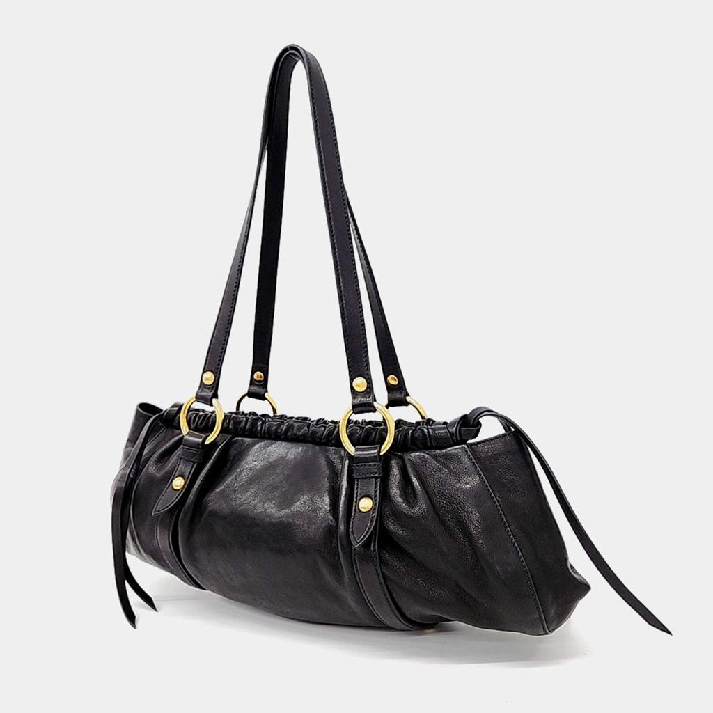 Miu Miu Miu Miu Black Nappa Leather Shoulder Bag - Shoulder
