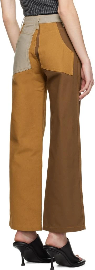 Eckhaus Latta SSENSE Exclusive Orange & Brown Jeans 3