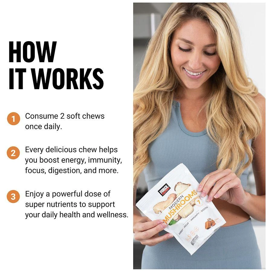 Force Factor Modern Mushrooms Soft Chews Cinnamon Roll 7