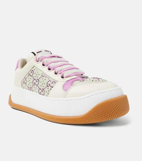 Gucci Screener GG Crystal leather sneakers 6