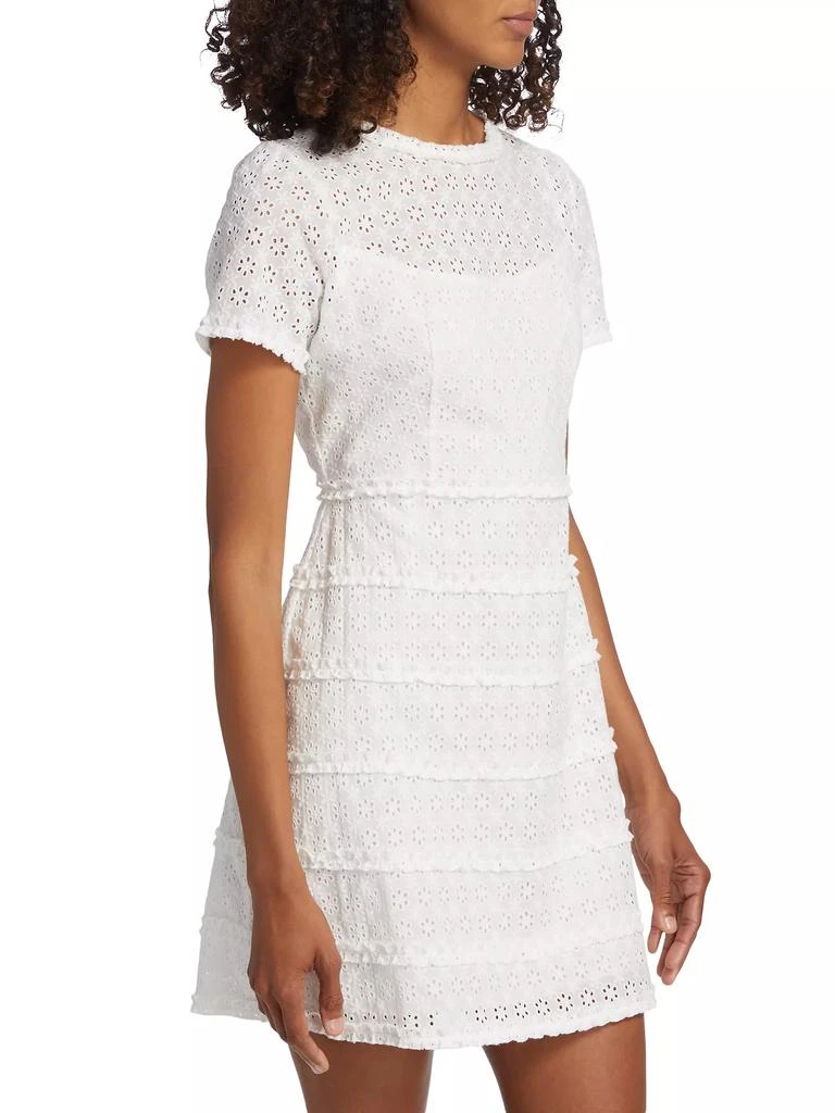 HVN Mini Natalie Eyelet-Embroidered Minidress 4