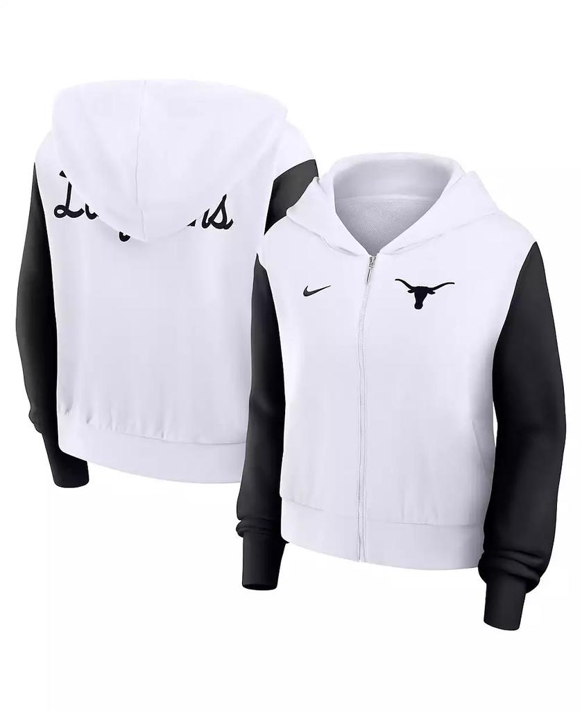 売れ筋商品|||ナイキ カットソー トップス レディース Women's White Michigan State Spartans Cropped Beyond Capability Color-Block Script Full-Zip Hoodie White Women's Nike White Michigan State Spartans Cropped Beyond