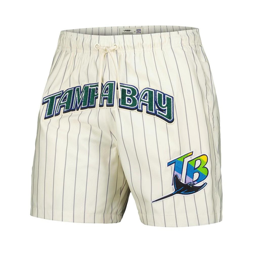 Pro Standard Men's Cream Tampa Bay Rays Pinstripe Retro Classic Woven Shorts