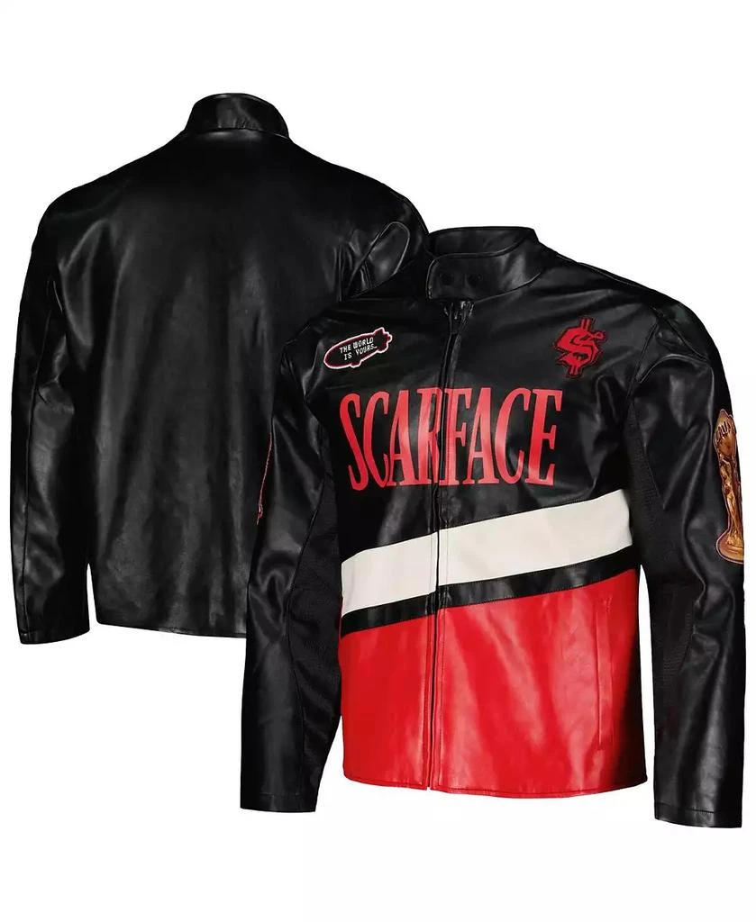 Reason Men
s and Women
s Black Scarface Moto Full-Zip Jacket 1