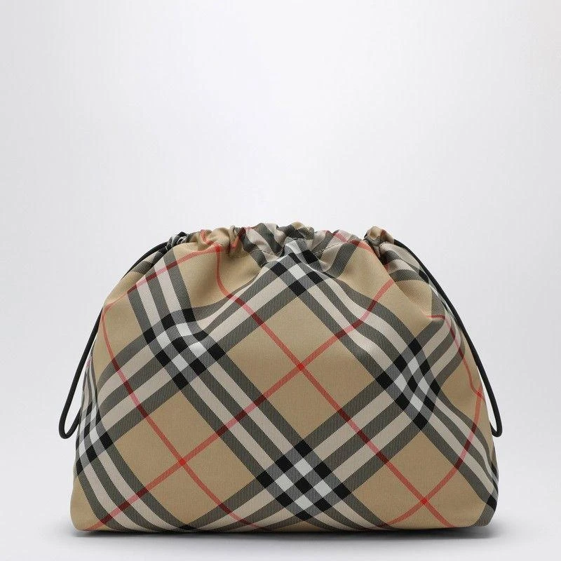 Burberry Burberry Drawstring Pouch With Check Pattern 3