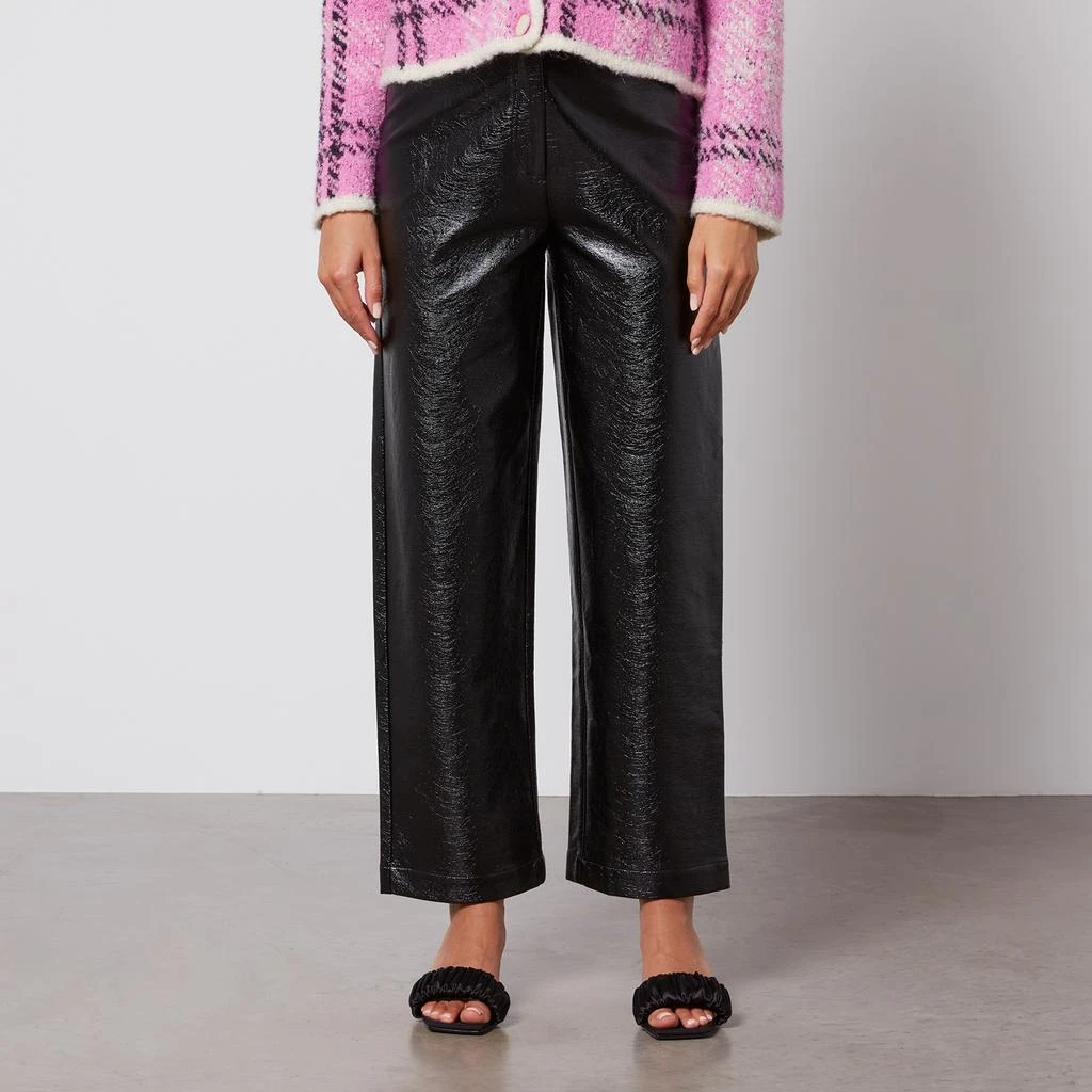 Kitri Janice Vinyl Straight-Leg Trousers 1