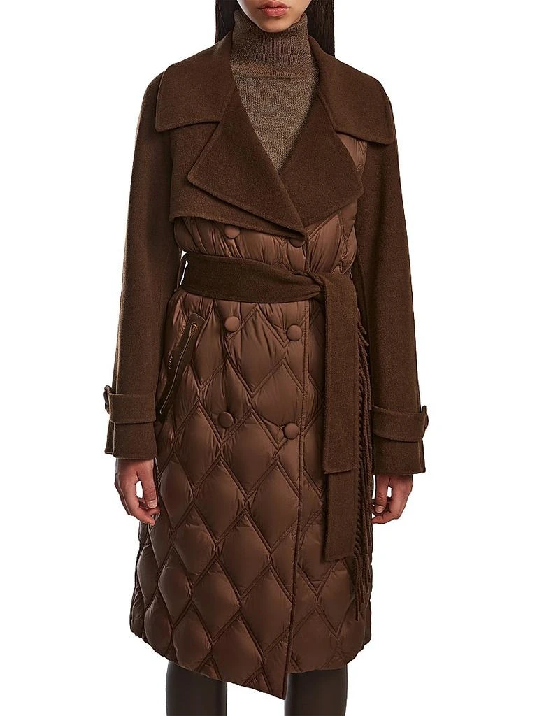 RUDSAK Zoe Quilted Double-Breasted Trench Coat 3
