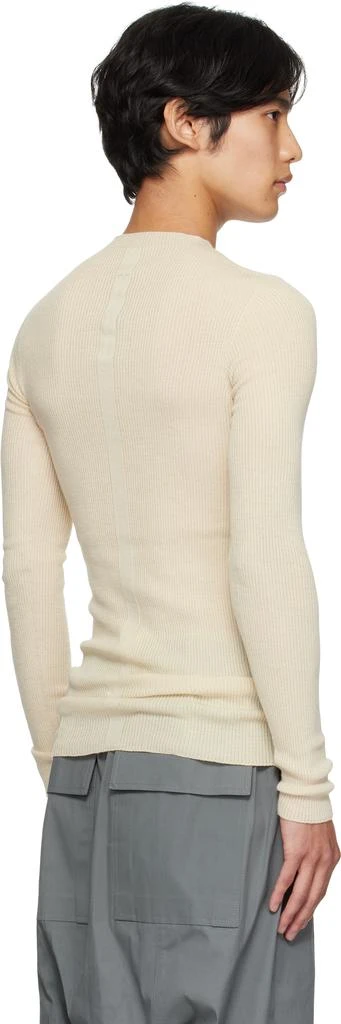 Rick Owens Off-White Concordians Ribbed Round Neck Sweater 3
