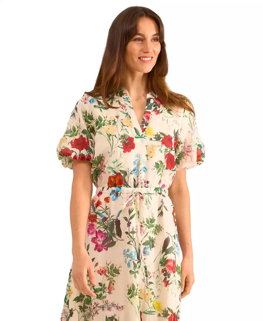 Vince Camuto Women's Floral-Print Puff-Sleeve Maxi Dress