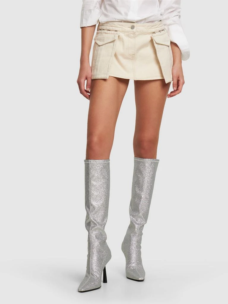 GIA BORGHINI 100mm Rosie 8 Glittered Boots 1