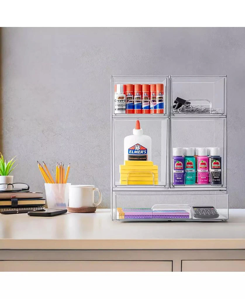 Sorbus 2 Pack Clear Acrylic Drawer Organizers - Makeup Case Pull-Out Drawers (7.6   Tall) 4