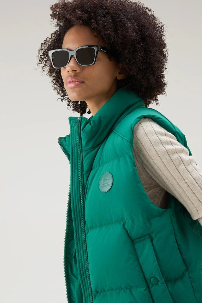 WOOLRICH Quilted Vest in Eco Taslan Nylon - Women - Green 4