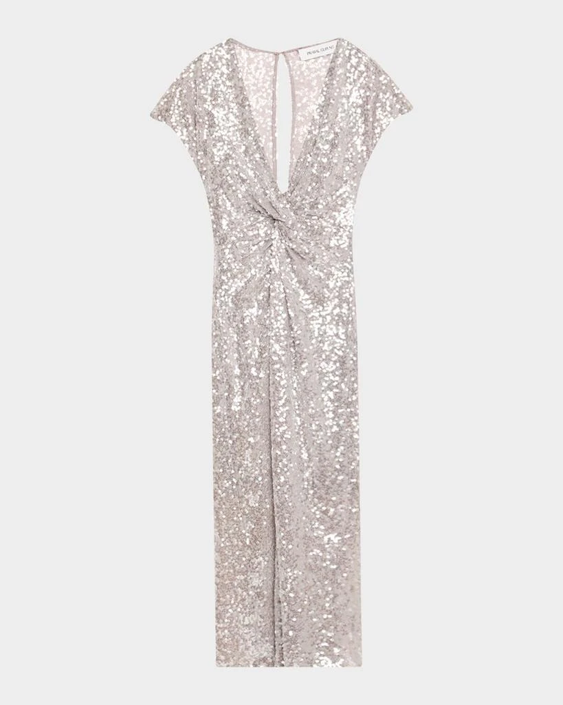 PRABAL GURUNG Jackie Twisted Sequined Midi Dress 1