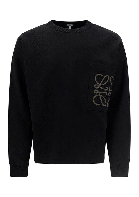 Loewe Loewe Anagram-Embroidered Crewneck Jumper 1