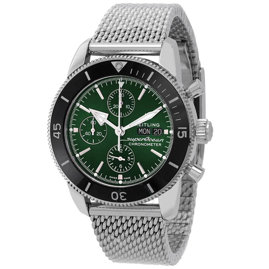 BREITLING Superocean Heritage Chronograph Automatic Chronometer Green Dial Men's Watch A13313121L1A1 1