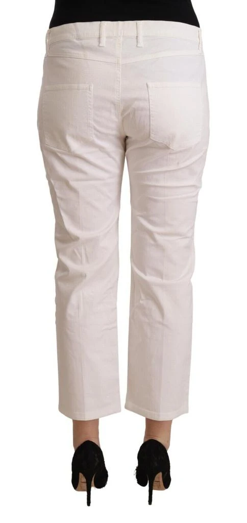 L'AUTRE CHOSE L'Autre Chose White Cotton Mid Waist Cropped Denim Jeans 3