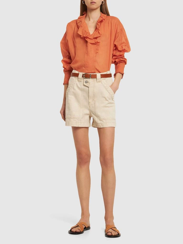 Isabel Marant Étoile Pamias Ruffled Cotton Shirt 1