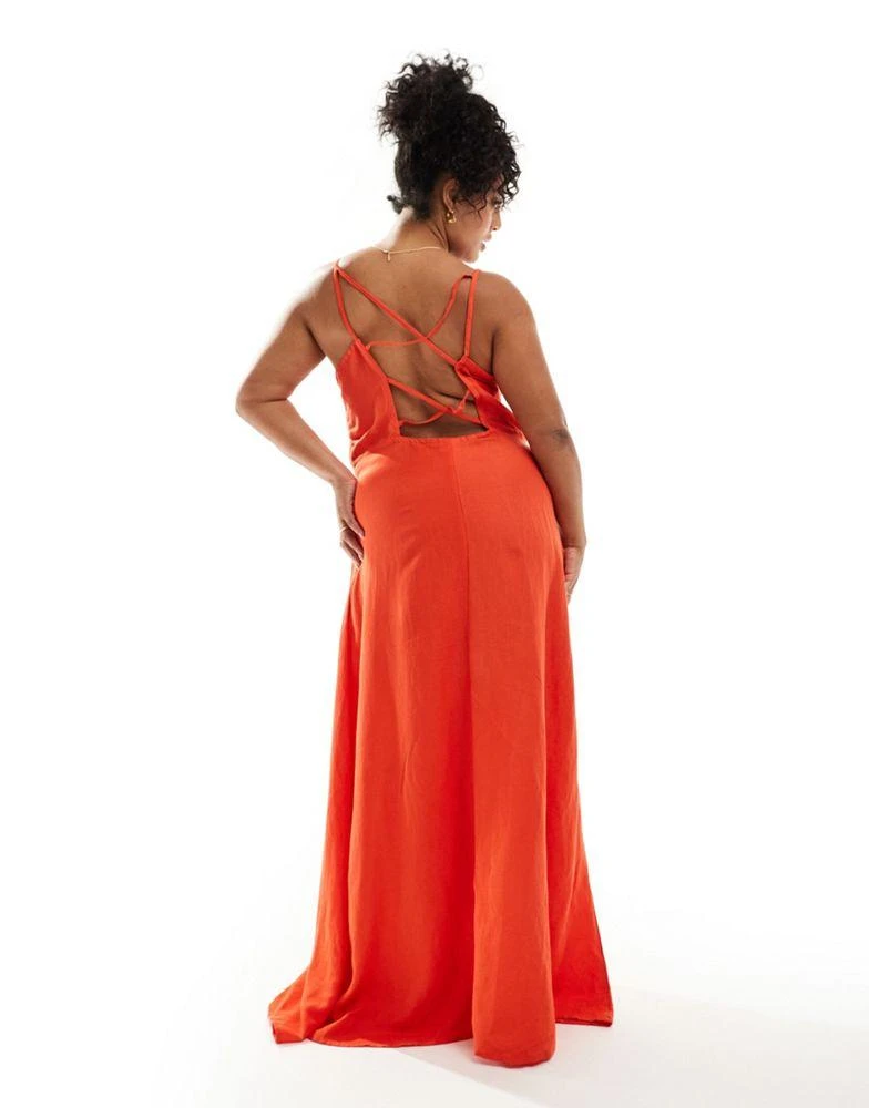 ONLY Curve strappy linen maxi dress in red  On Sale Now with Up to 73% Off  | Discover Exclusive Deals & Savings at BeyondStyle  Authentic ONLY Curve  Home|women with Limited-Time