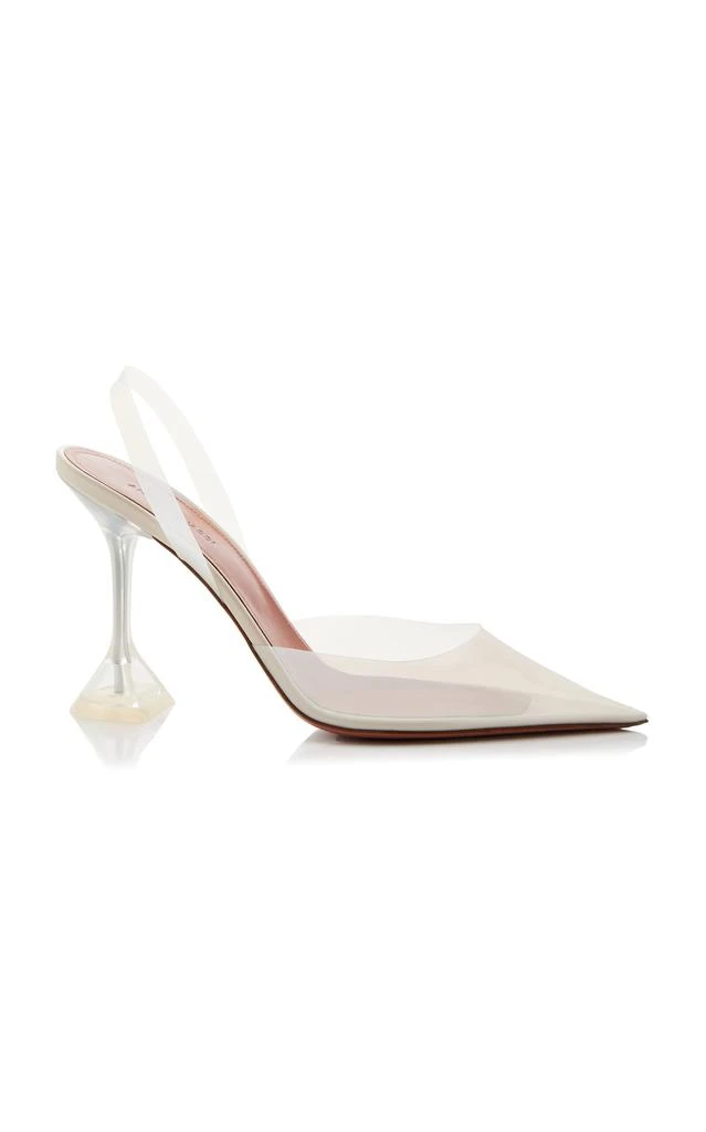 Amina Muaddi Amina Muaddi - Holli PVC Slingback Pumps - Neutral - IT 38 - Moda Operandi 1