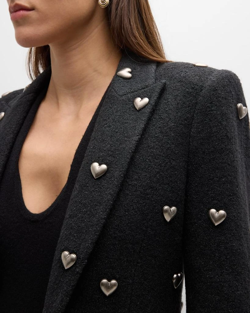 L'Agence Jen Cropped Blazer with Hearts 5