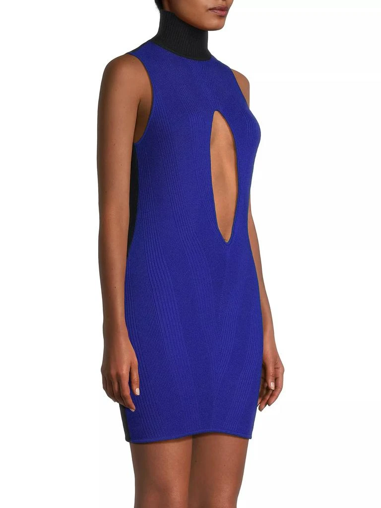 Victor Glemaud Turtleneck Keyhole Knit Reversible Minidress 4