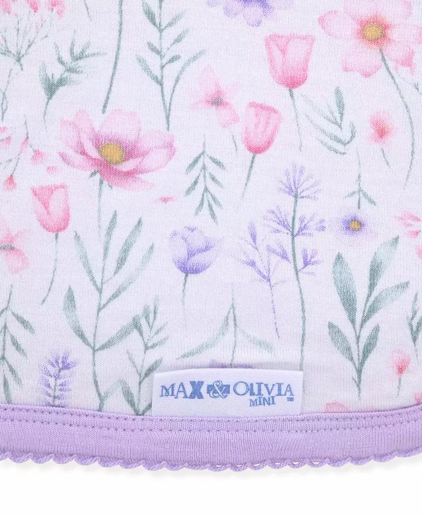 Max & Olivia Newborn Girls Print Reversible Swaddle Blanket 3