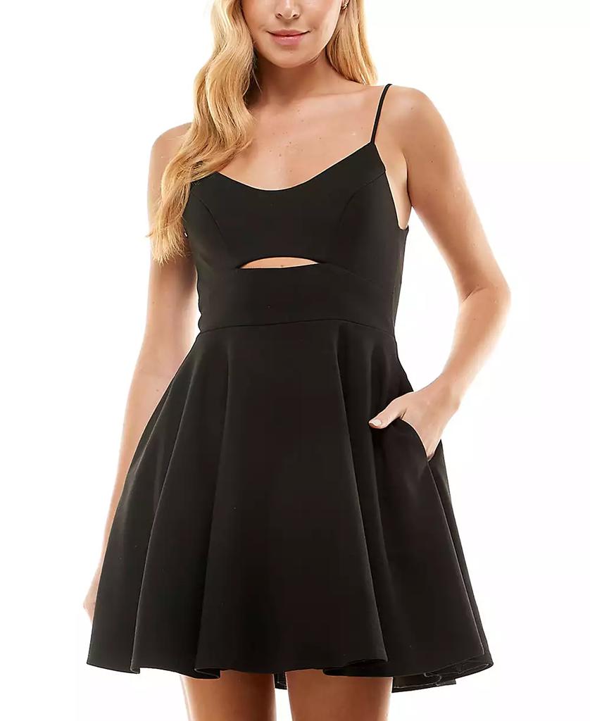 City Studios Juniors' Cutout Midriff Party Dress