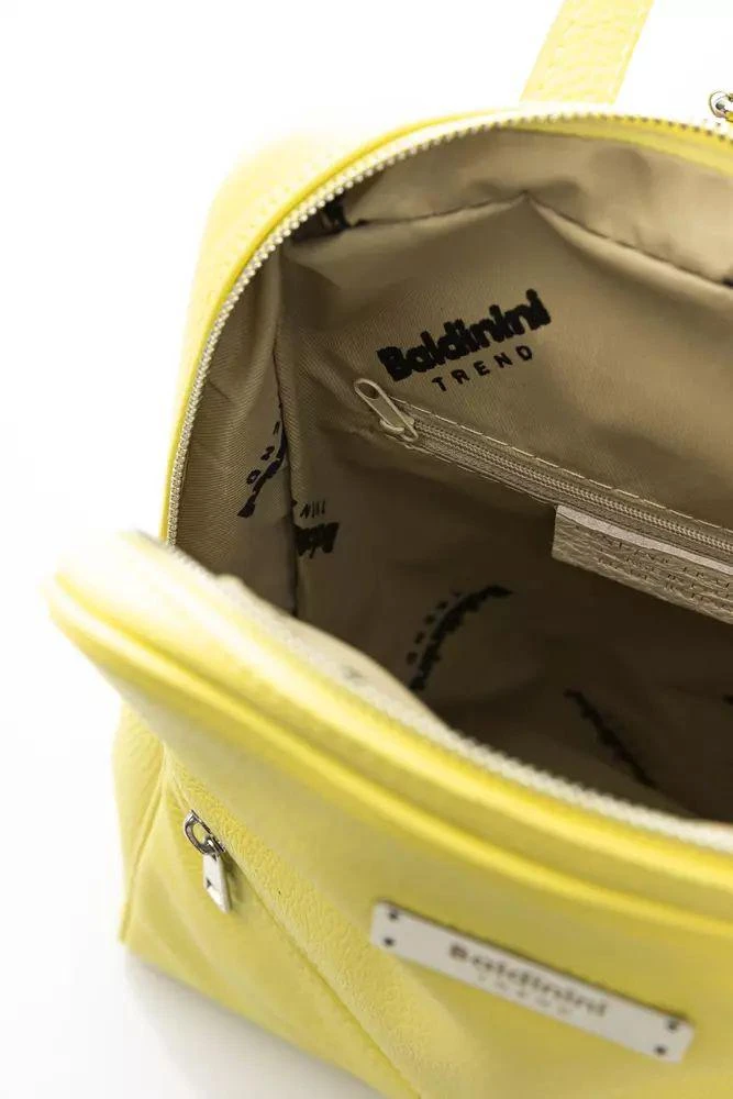Baldinini Trend Sunshine Yellow Leather Backpack NWT Men Sweatshirts Hoodies Yellow - Baldinini Trend Sweatshirts  main image 3