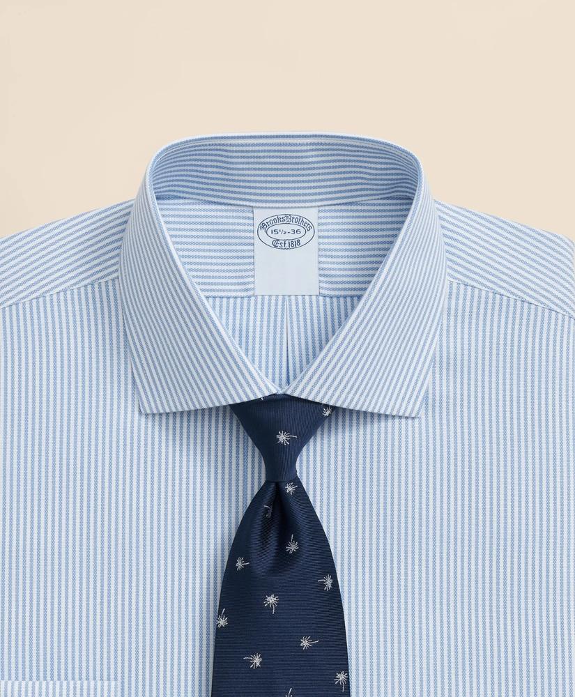 Brooks Brothers Stretch Supima® Cotton Non-Iron Royal Oxford English Spread Collar, Striped Dress Shirt