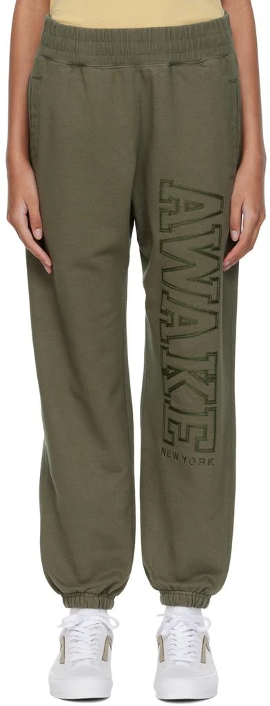 Awake NY Khaki Cotton Lounge Pants 1