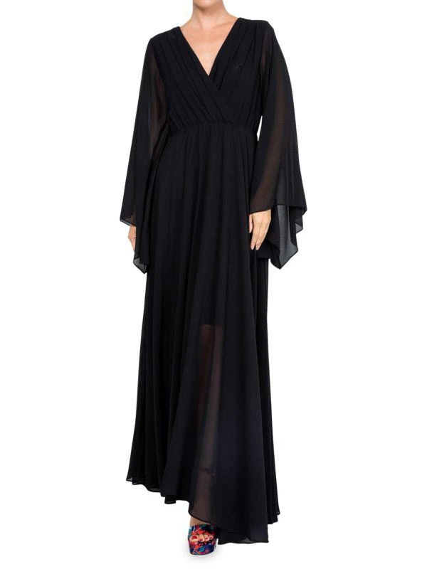 Meghan LA Sunset Angle Long Sleeve Maxi Dress 1