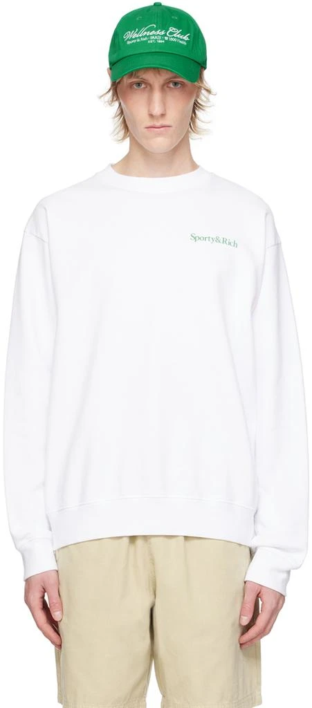 Sporty & Rich White 'Drink More Water' Sweatshirt 1