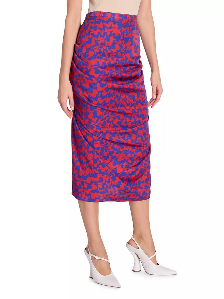 Dries Van Noten Sonata Printed Gathered Midi-Skirt 4