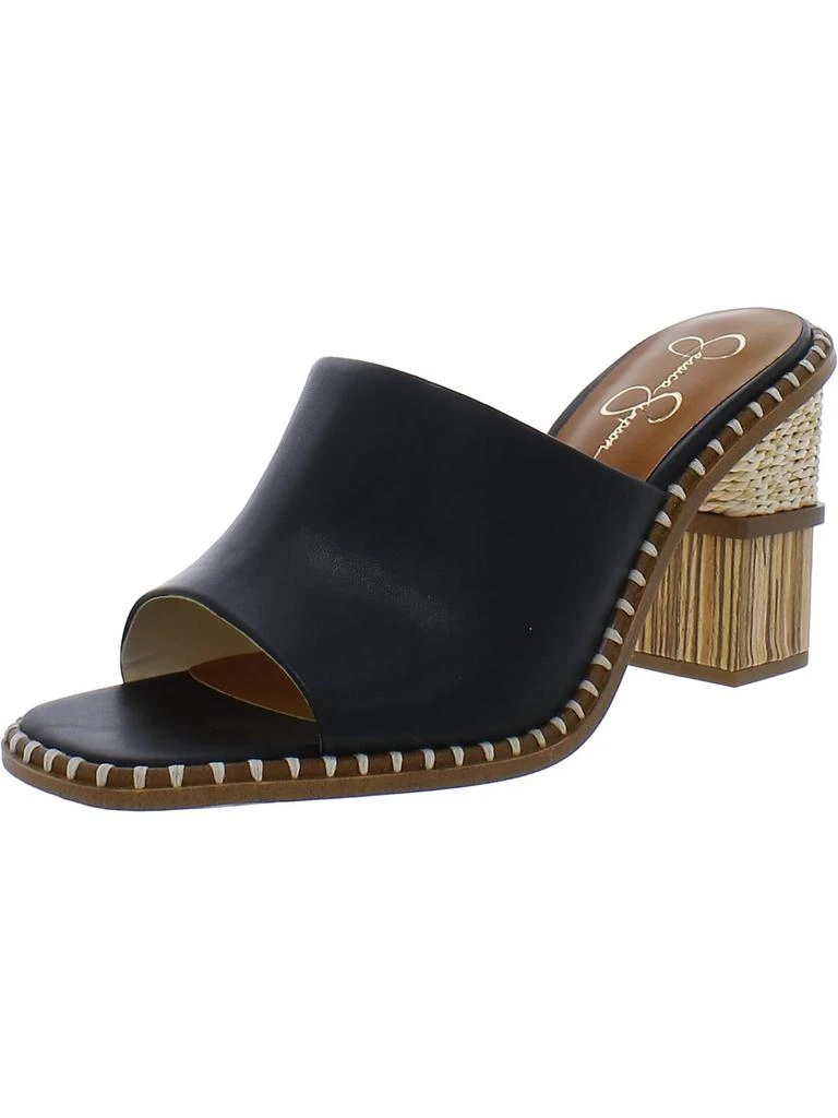 Jessica Simpson Lendrila Womens Leather Slip-On Heels 1