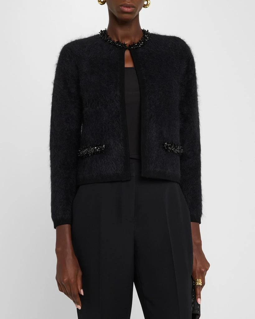 Kobi Halperin Madeline Fuzzy Bead-Trim Sweater 4