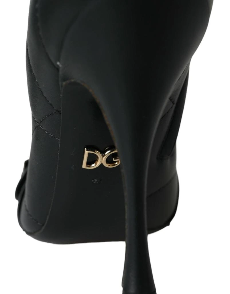 Dolce & Gabbana Dolce & Gabbana Black Devotion Quilted Buckled Boots Shoes 7
